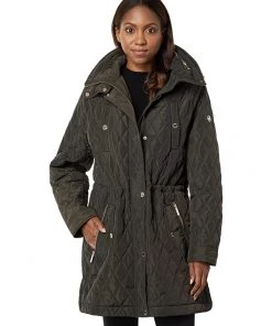 MICHAEL Michael Kors Coats & Outerwear Plus Size Snap Front Diamond Quilt Jacket M464890F74