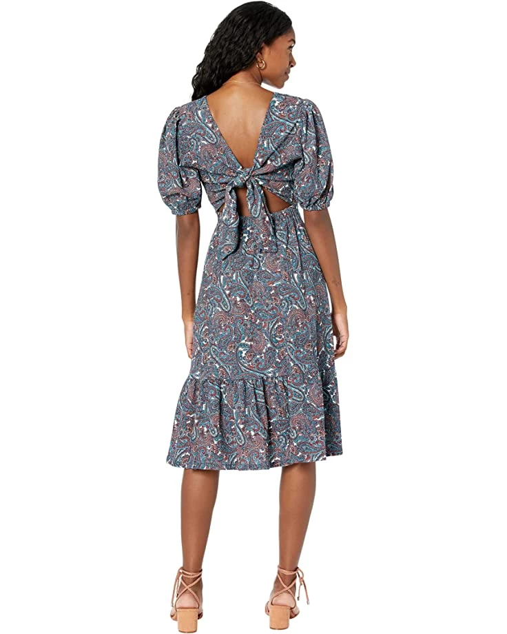 MICHAEL Michael Kors Dresses Petite Print Tie Back Midi Dress - Image 2