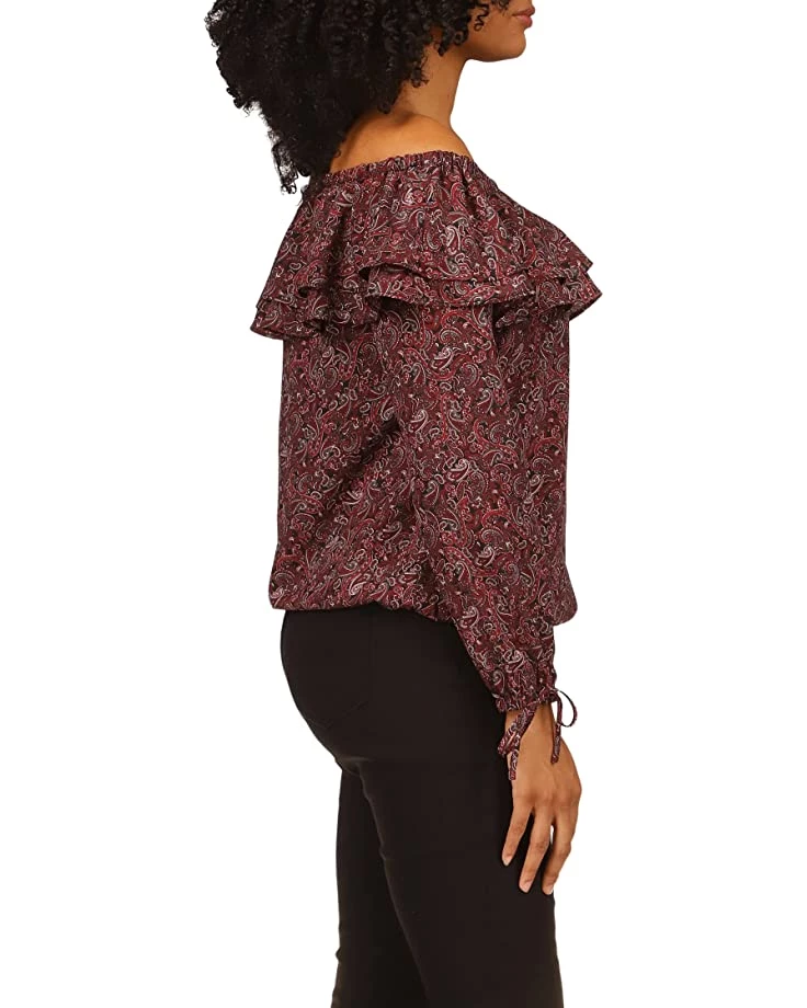 MICHAEL Michael Kors Shirts & Tops Pop Paisley Ruffle Top - Image 4