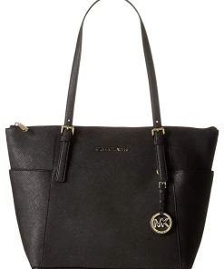 MICHAEL Michael Kors Handbags Jet Set Saffiano Top-Zip Tote