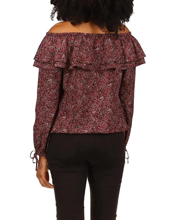 MICHAEL Michael Kors Shirts & Tops Pop Paisley Ruffle Top - Image 3
