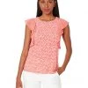 MICHAEL Michael Kors Shirts & Tops Petite Minipalm Combo Cascade Top
