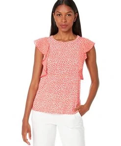 MICHAEL Michael Kors Shirts & Tops Petite Minipalm Combo Cascade Top