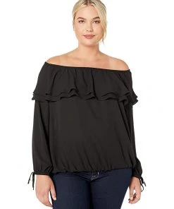 MICHAEL Michael Kors Shirts & Tops Plus Size Ruffle Peasant Top