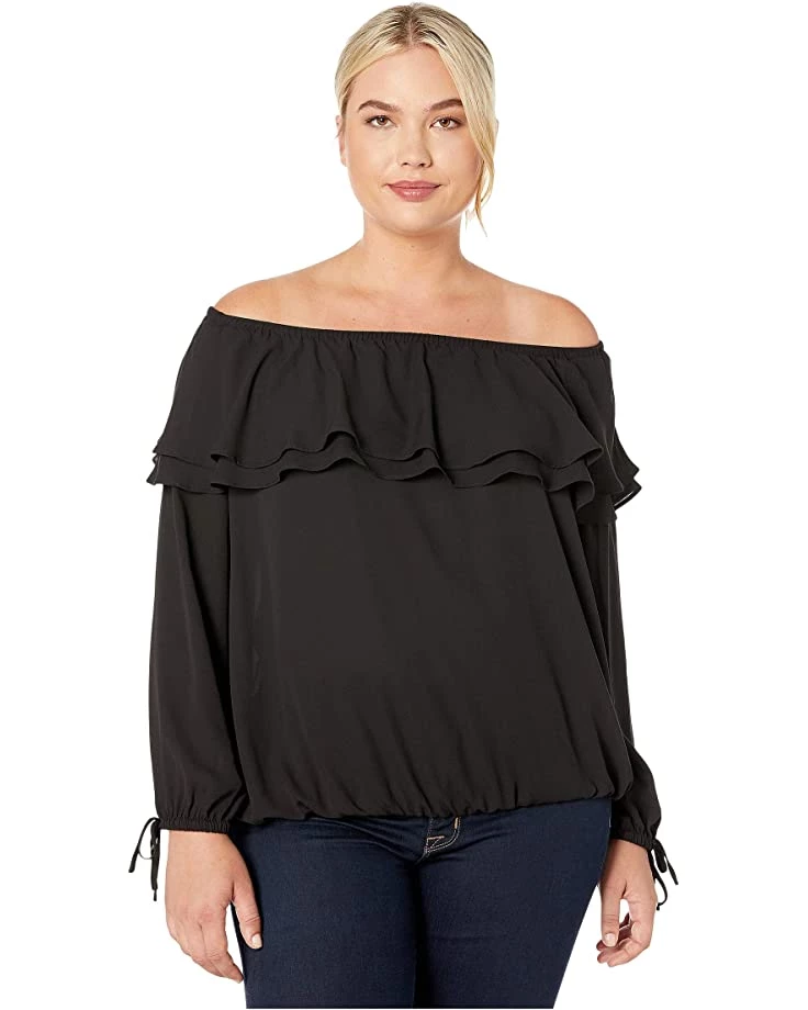 MICHAEL Michael Kors Shirts & Tops Plus Size Ruffle Peasant Top