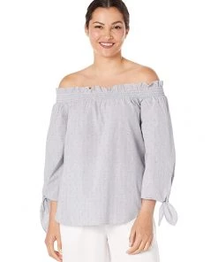 MICHAEL Michael Kors Shirts & Tops Poplin Off Shoulder Top