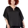 MICHAEL Michael Kors Shirts & Tops Plus Size Satin Hank Hem Ring Top