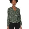 MICHAEL Michael Kors Shirts & Tops Floral Long Sleeve Wrap Top