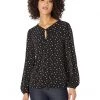 MICHAEL Michael Kors Shirts & Tops Floral Keyhole Long Sleeve Top