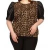 MICHAEL Michael Kors Shirts & Tops Plus Size Nubian Leather Sleeve T-Shirt