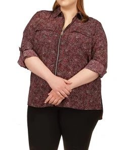 MICHAEL Michael Kors Shirts & Tops Plus Size Pop Paisley Dog Tag