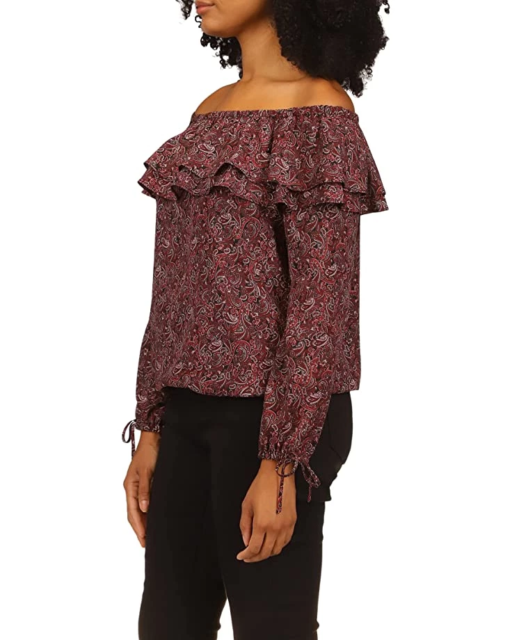 MICHAEL Michael Kors Shirts & Tops Pop Paisley Ruffle Top - Image 2