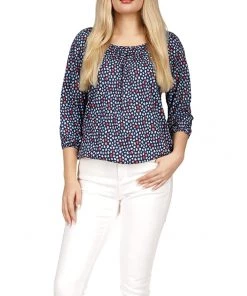 MICHAEL Michael Kors Shirts & Tops Multi Palm Peasant Top