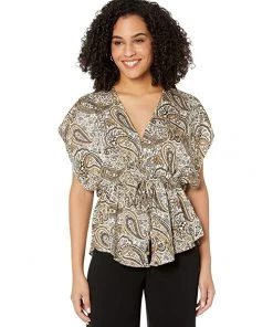 MICHAEL Michael Kors Shirts & Tops Paisley Flounce Hem Top