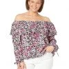 MICHAEL Michael Kors Shirts & Tops Plus Size Floral Ruffle Peasant Top