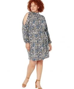 MICHAEL Michael Kors Dresses Plus Size Mock Mini Cold-Shouler Dress