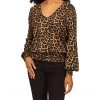 MICHAEL Michael Kors Shirts & Tops Petite Nubian Long Sleeve Smocked Top