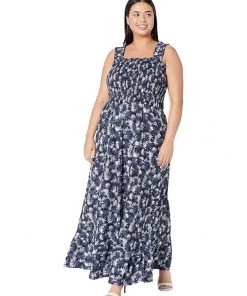 MICHAEL Michael Kors Dresses Plus Size Smocked Bodice Maxi Dress
