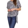 MICHAEL Michael Kors Shirts & Tops Abstract Batik Side Tie Top