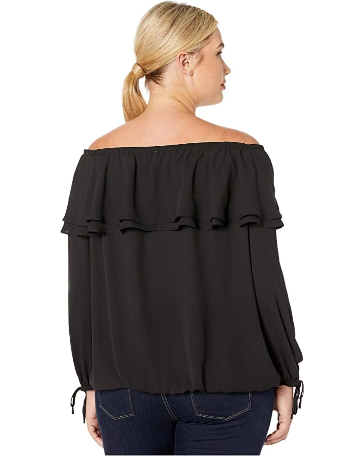 MICHAEL Michael Kors Shirts & Tops Plus Size Ruffle Peasant Top - Image 3