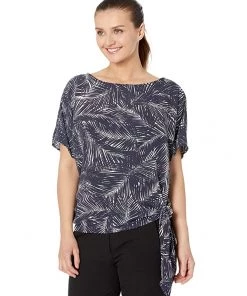 MICHAEL Michael Kors Shirts & Tops Petite Palm Side Tie Top