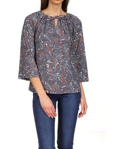 MICHAEL Michael Kors Shirts & Tops Paisley Keyhole Peasant Top
