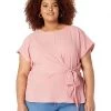 MICHAEL Michael Kors Shirts & Tops Plus Size Short Sleeve Wrap Top
