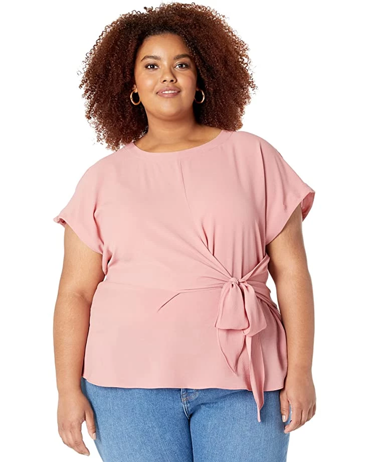 MICHAEL Michael Kors Shirts & Tops Plus Size Short Sleeve Wrap Top