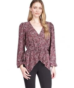 MICHAEL Michael Kors Shirts & Tops Pop Lux Paisley Wrap Top