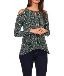 MICHAEL Michael Kors Shirts & Tops Floral Cold-Shoulder Top