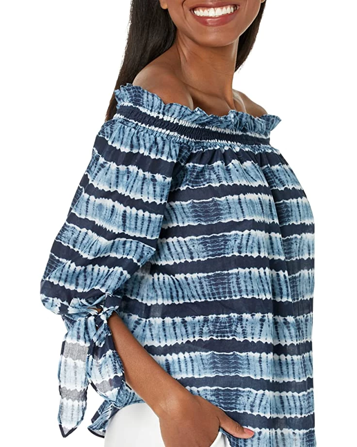MICHAEL Michael Kors Shirts & Tops Petite Shibori Off Shoulder Top - Image 3