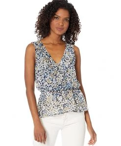 MICHAEL Michael Kors Shirts & Tops Floral V-Neck Ruffle Top