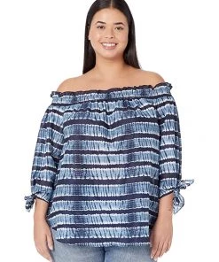 MICHAEL Michael Kors Shirts & Tops Plus Size Shibori Off Shoulder Top