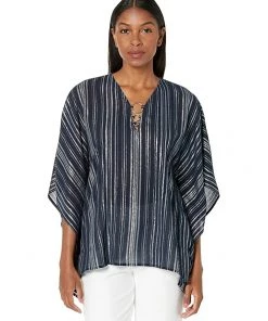MICHAEL Michael Kors Shirts & Tops Petite Metallic Crepe Ring Top
