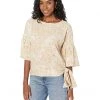 MICHAEL Michael Kors Shirts & Tops Petite Batik Paisley Flounce Sleeve T-Shirt