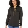MICHAEL Michael Kors Shirts & Tops Lace-Up Chain Top