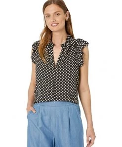 MICHAEL Michael Kors Shirts & Tops Dot Ruffle Top