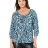 MICHAEL Michael Kors Shirts & Tops Petite Cat Easy Peasant Top