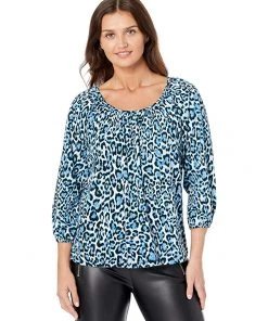 MICHAEL Michael Kors Shirts & Tops Petite Cat Easy Peasant Top