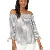 MICHAEL Michael Kors Shirts & Tops Off-the-Shoulder Stripe Top