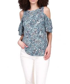 MICHAEL Michael Kors Shirts & Tops Paisley Cold-Shoulder Top