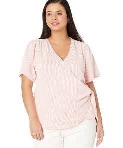MICHAEL Michael Kors Shirts & Tops Plus Size Short Sleeve Tie Wrap Top