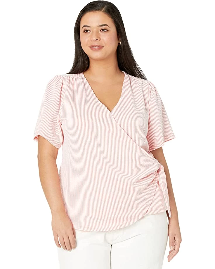 MICHAEL Michael Kors Shirts & Tops Plus Size Short Sleeve Tie Wrap Top