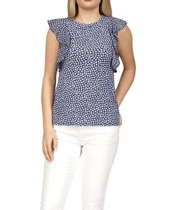 MICHAEL Michael Kors Shirts & Tops Mini Palm Combo Cascade Top