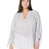 MICHAEL Michael Kors Shirts & Tops Plus Size Vacay Stripe Tie Top