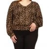 MICHAEL Michael Kors Shirts & Tops Plus Size Nubian Long Sleeve Smocked Top