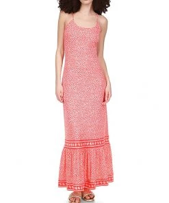 MICHAEL Michael Kors Dresses Border Tank Ruffle Maxi Dress