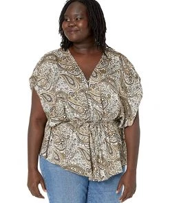MICHAEL Michael Kors Shirts & Tops Plus Size Paisley Flounce Hem Top