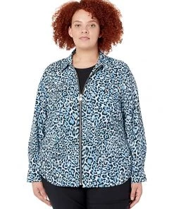 MICHAEL Michael Kors Shirts & Tops Plus Size Wildcat Lock Zip Shirt