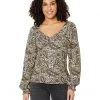 MICHAEL Michael Kors Shirts & Tops Long Sleeve Puff Sleeve Ruched Top